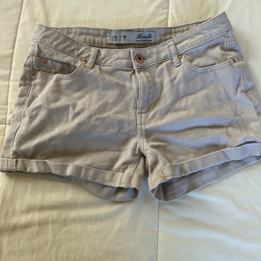 Beige Jean Shorts | Light Brown Shorts | Denim & Co.  | Summer Shorts | Shorts